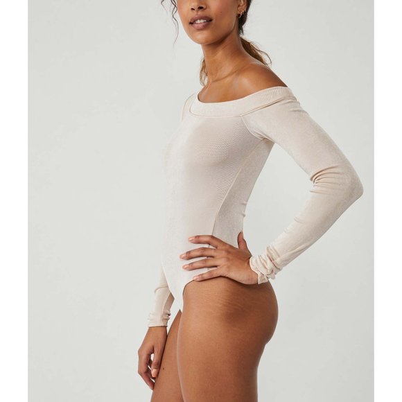 🎉LAST CHANCE🎉 NWT Free People That's Hot Bodysuit / Blossom Pearl - Picture 3 of 7